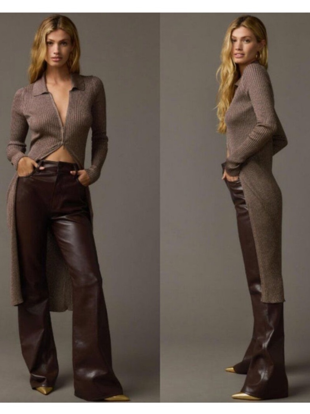 NWT Anthropologie Zip-Front Duster Cardigan Sweater M